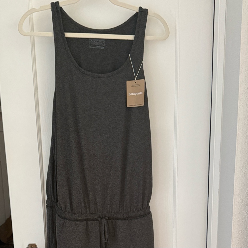 Patagonia Charcoal Gray Sleeveless Jumpsuit Romper